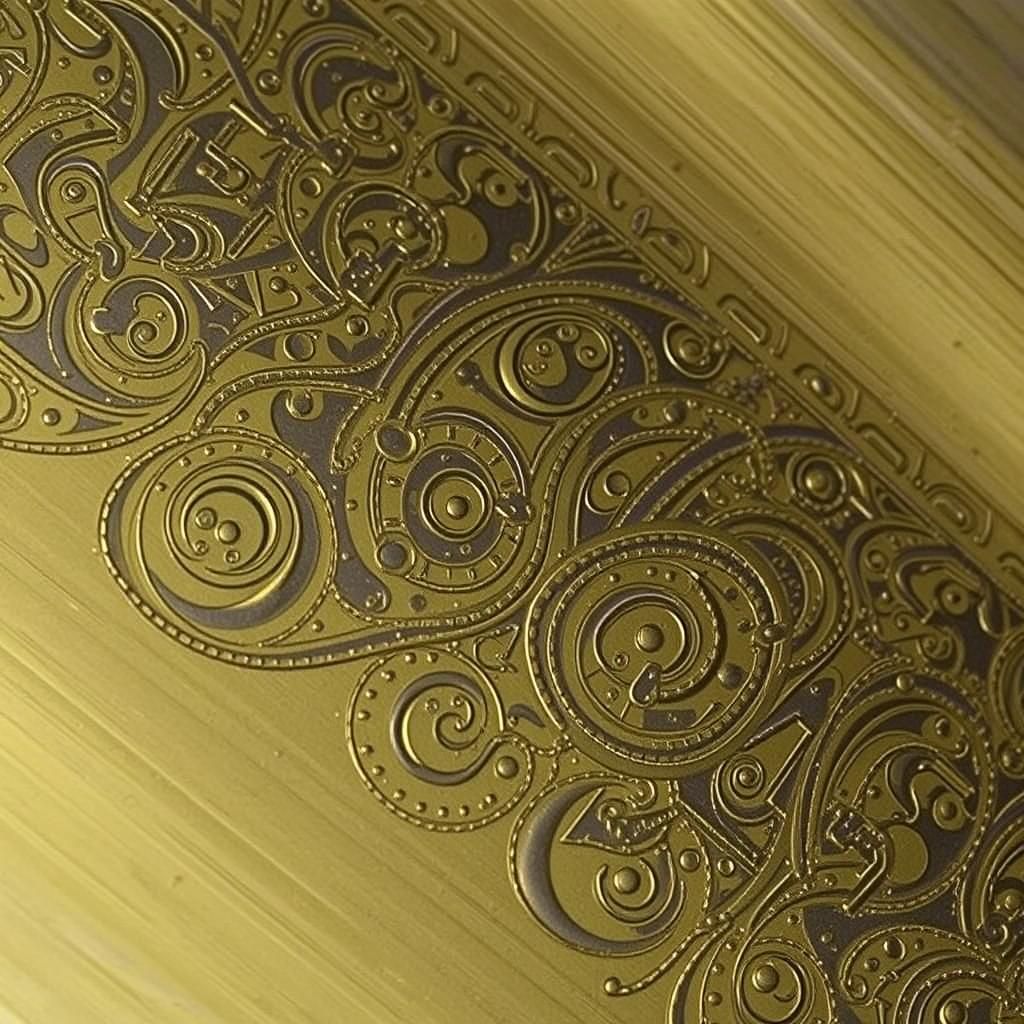 Purple and Gold Metallic Laminate Sheet in Digital Art Style