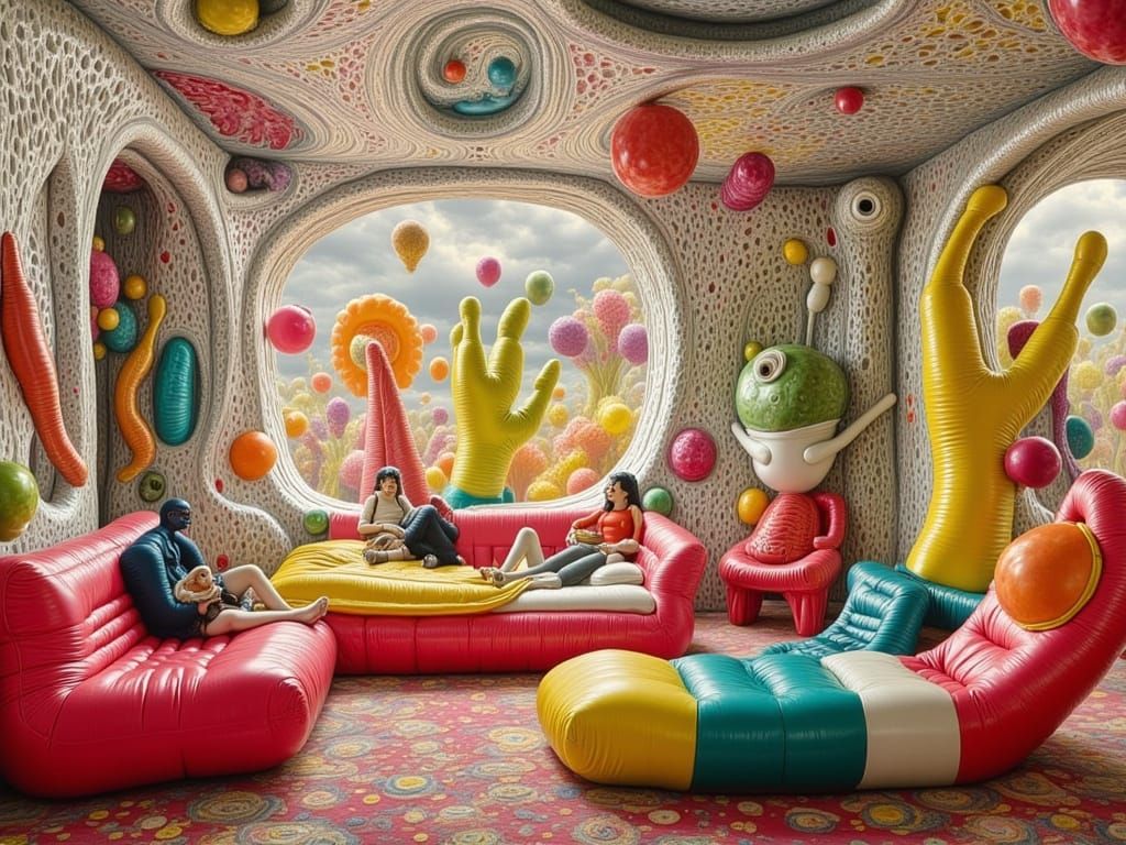 Surreal 1960s Pop-Art Apartment in Vibrant Colors