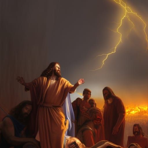 Jesus Crushes Satan: Renaissance Concept Art