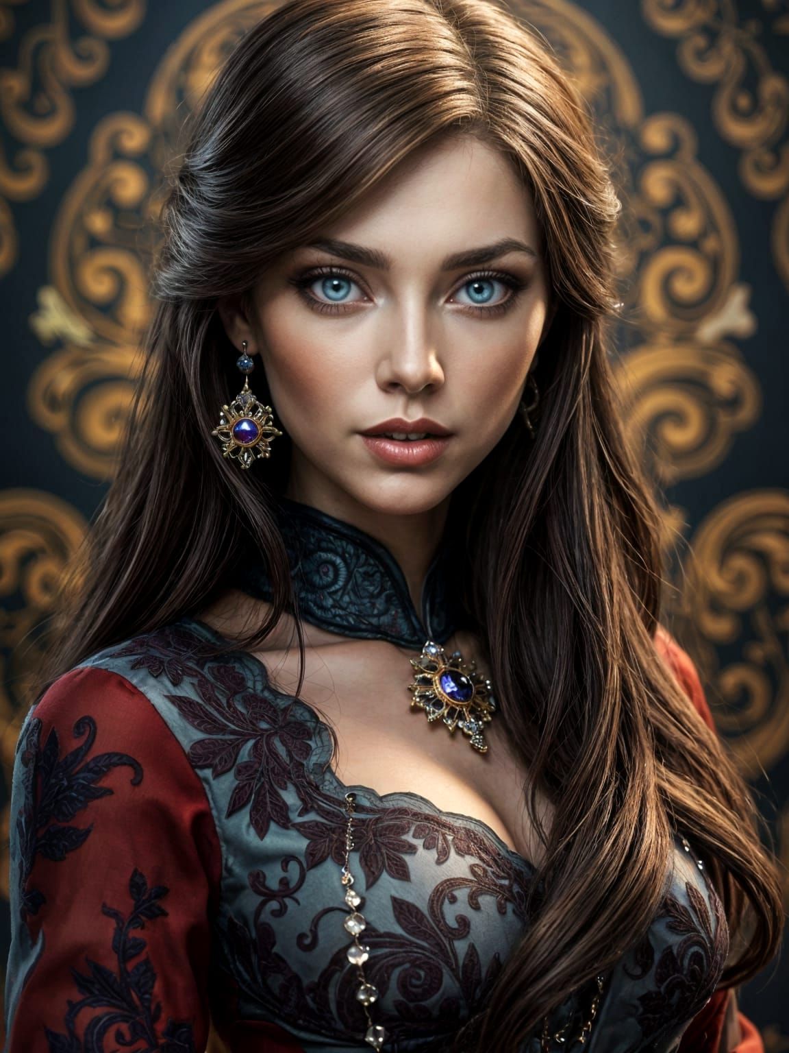 Art Nouveau Porcelain Doll: Russian-French Beauty