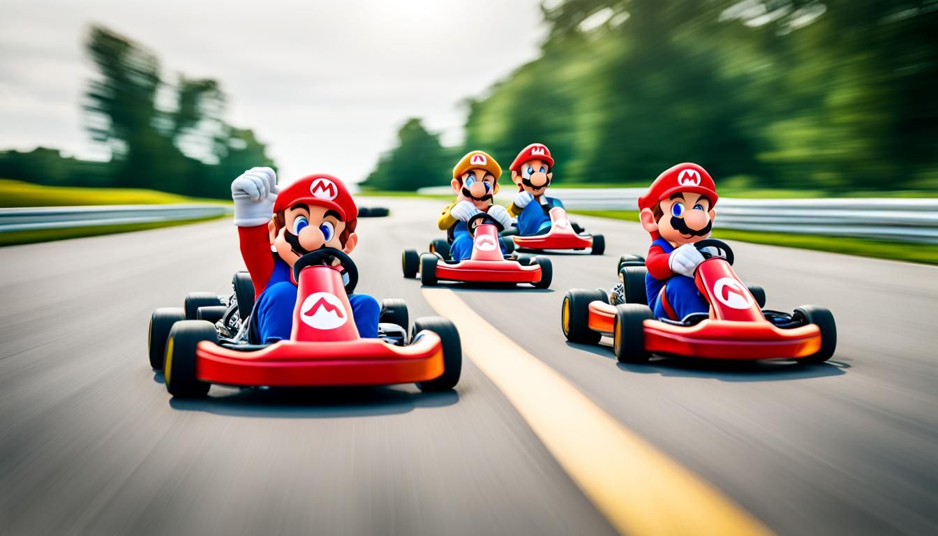 Real-Life Metallic Mario Kart Race