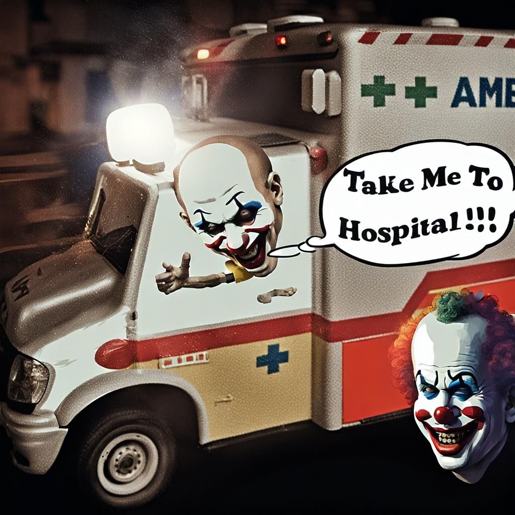 Insane Clown Drives Ambulance: Resin Toy Style