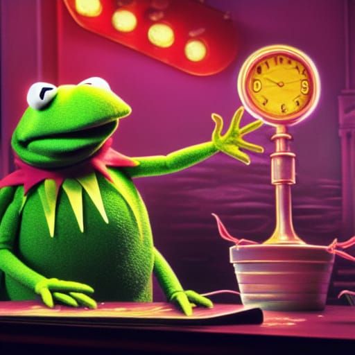 Muppets Nightmare Before Christmas in Neon