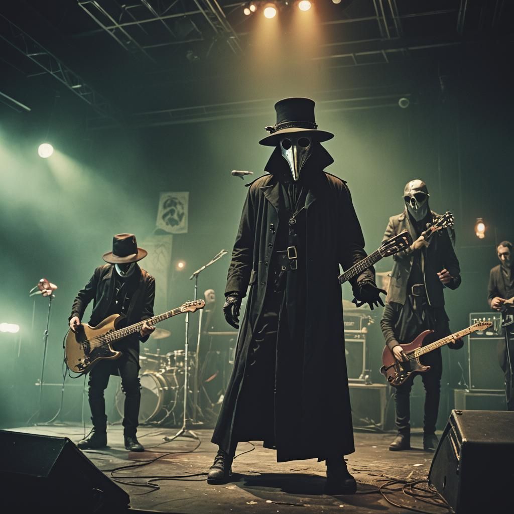 Punk Rock Band Plague Doctor on Stage