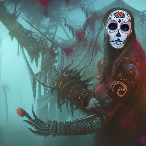 Day of the Dead Monster in Detailed Matte Painting