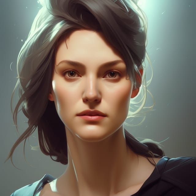 Detailed Portrait of a Lawyer in Art Nouveau Style