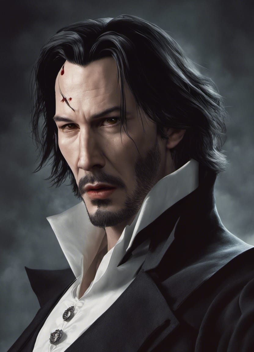Victorian Vampire Portrait in Dark Fantasy Style