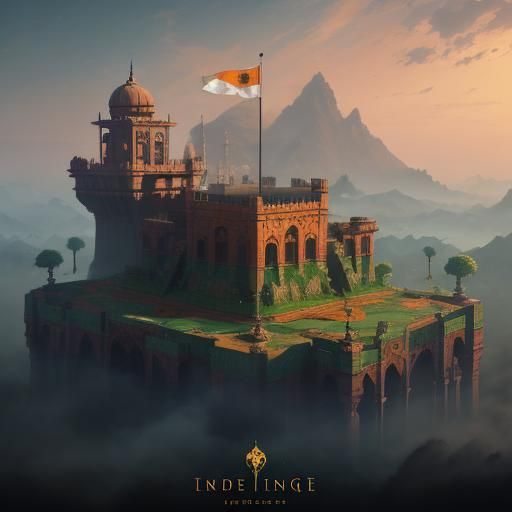 Detailed Matte Painting of the Indian Flag