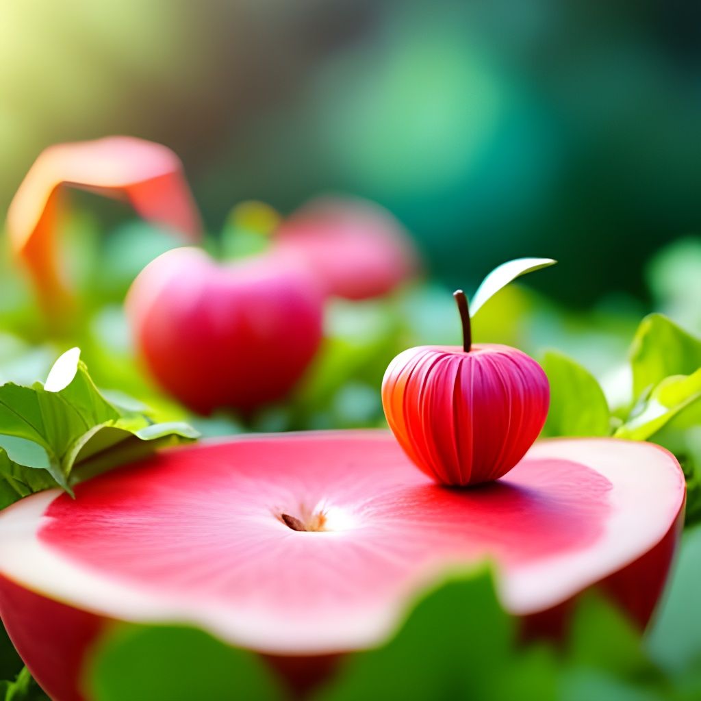 Adam and Eve in Eden as Origami Papercraft