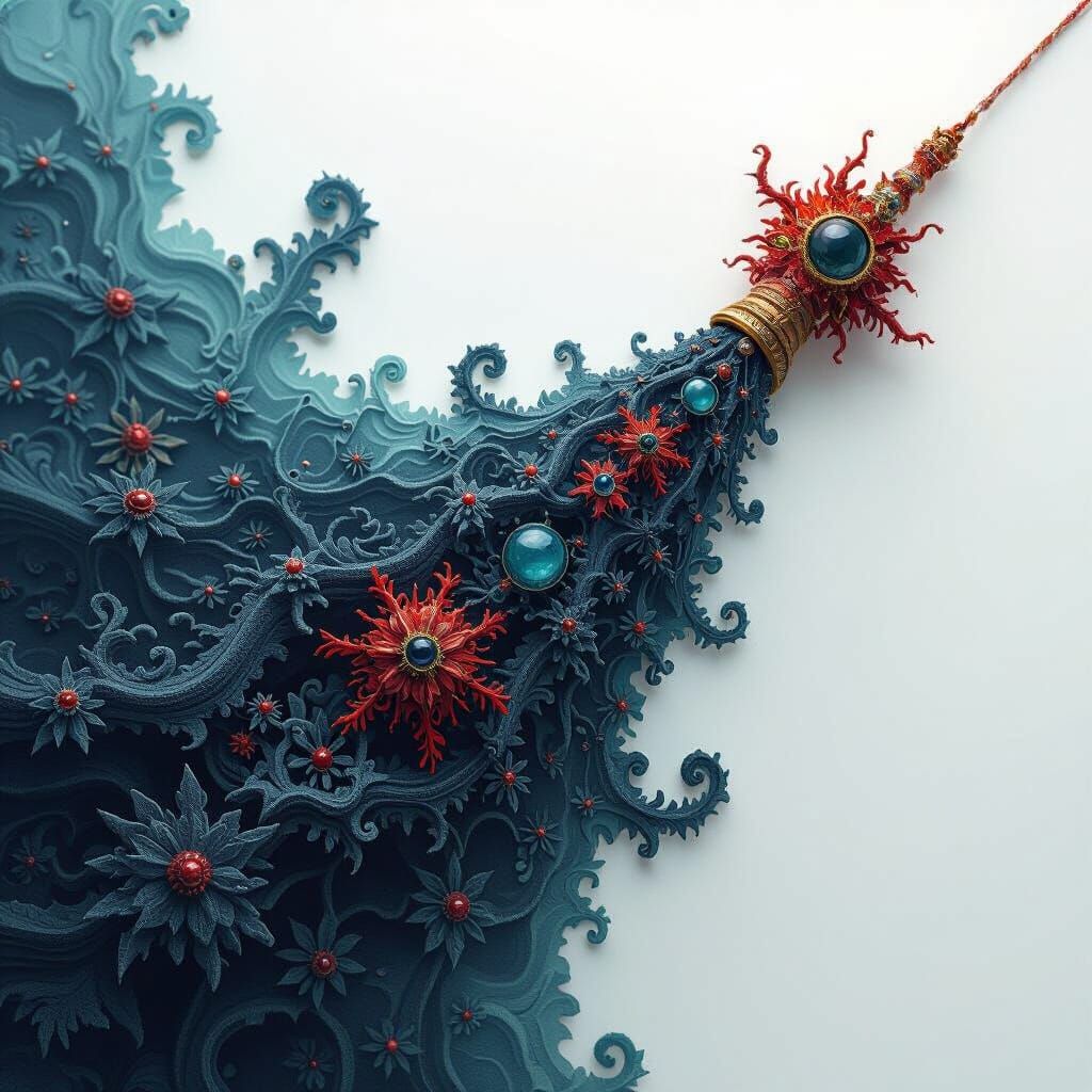 Intricate Thread Texture in Matte Painting Style