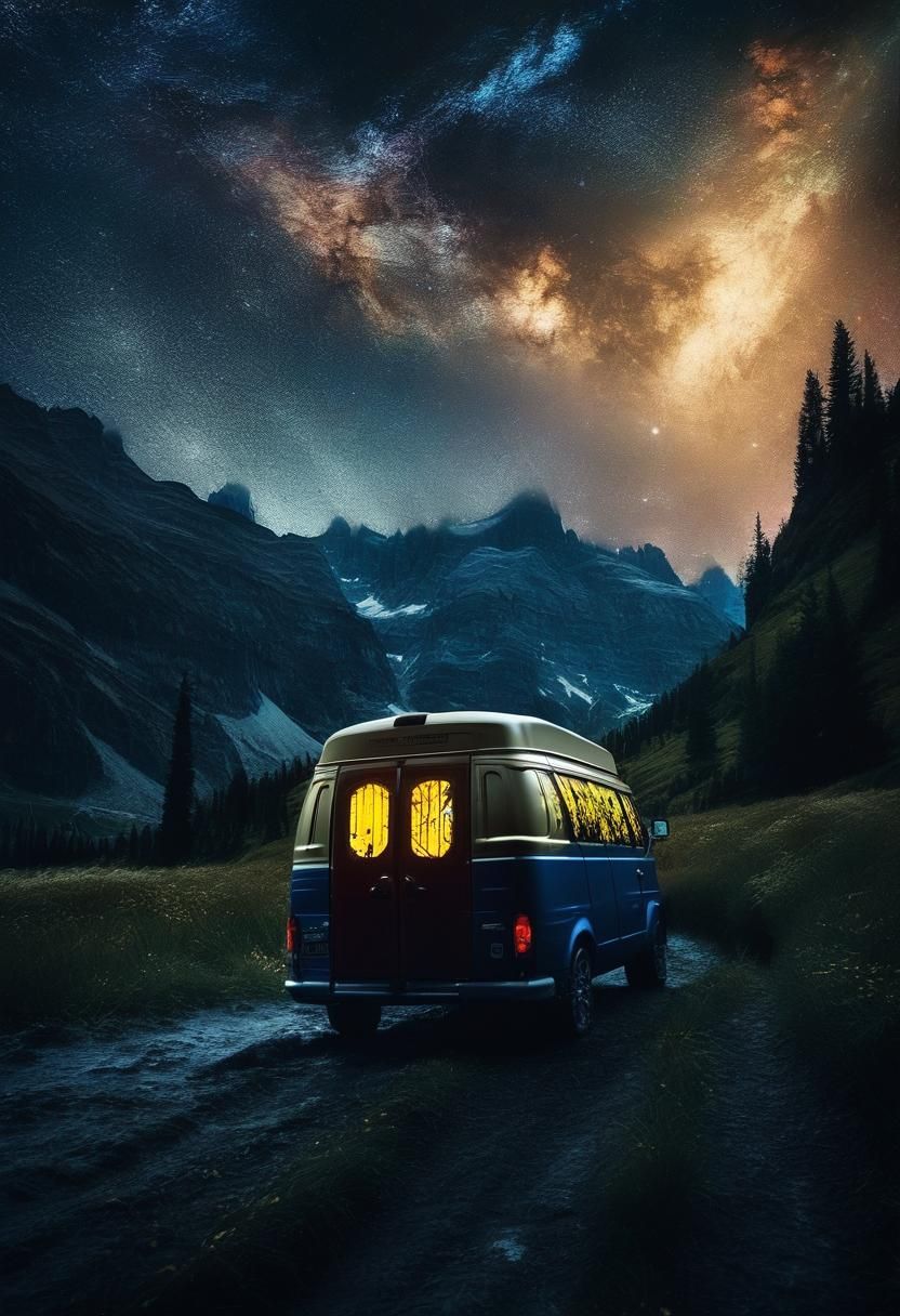 Magnificent Starry Night in Hyperrealistic Style