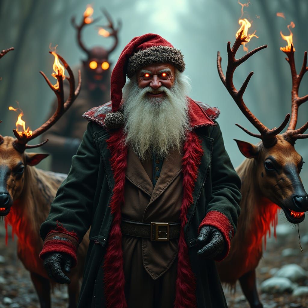 Satanic Santa Claus Reigns over Hellish Winter Wonderland