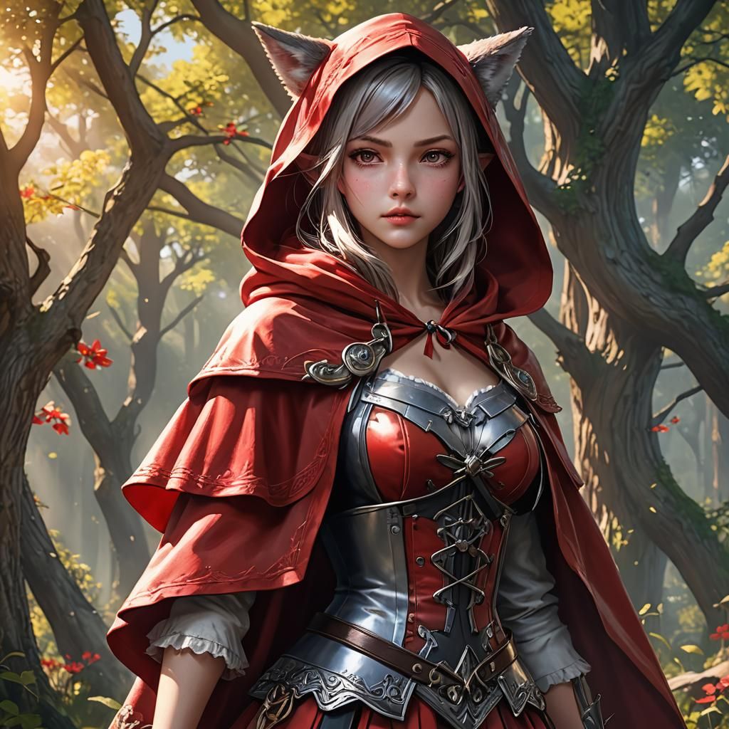Big red ridding hood all grown up.Wow. romanticism 3D shadin...