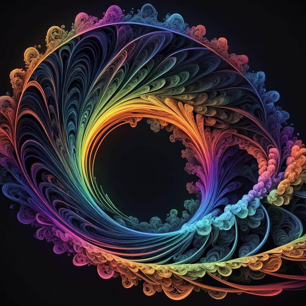 Surreal Rainbow Masterpiece in Neon Colors