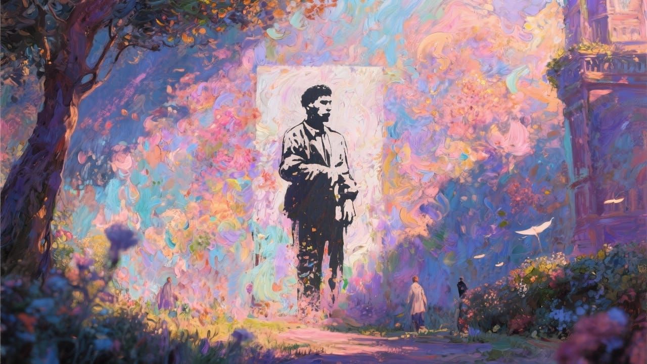 Ethereal Banksy Art with Vibrant, Dreamy Surrealism