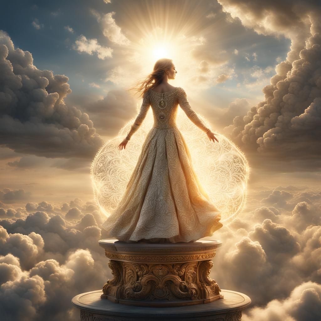 Sunlight Dress: Epic Cinematic Digital Painting