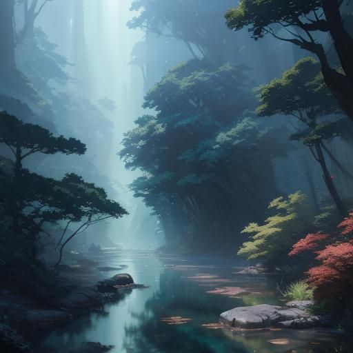 Anime Girl in Ghibli Style Key Visual