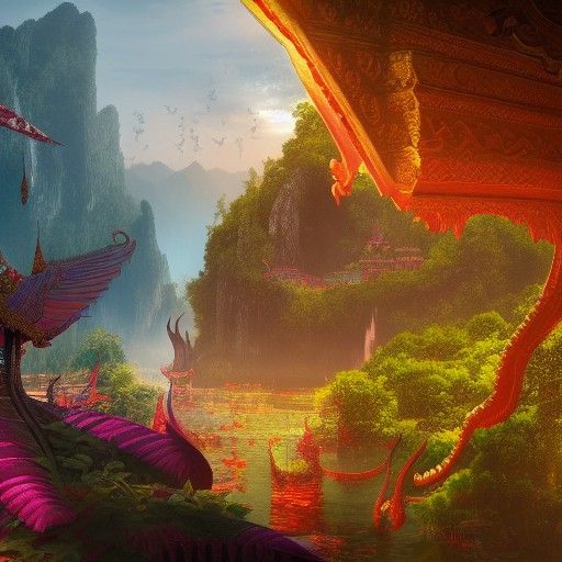 Fantastical Thailand: Detailed Matte Painting