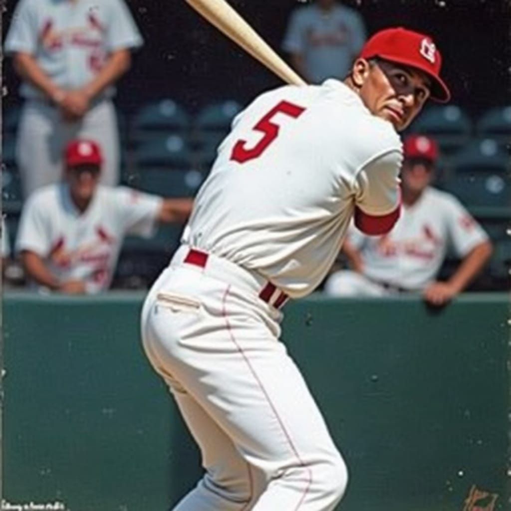 Baseball Legend in Rockwell-esque Pop Art Style