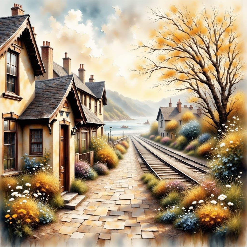 English Seaside Village on the Rails