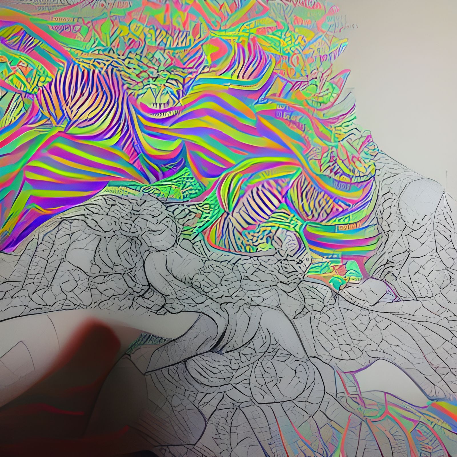 Super trippy psychedelic line art