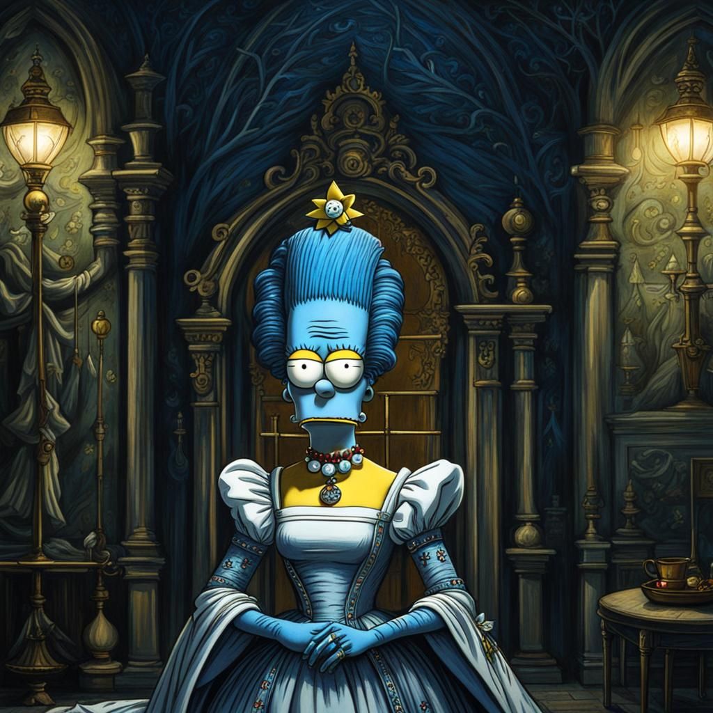 creepy Marge Simpson