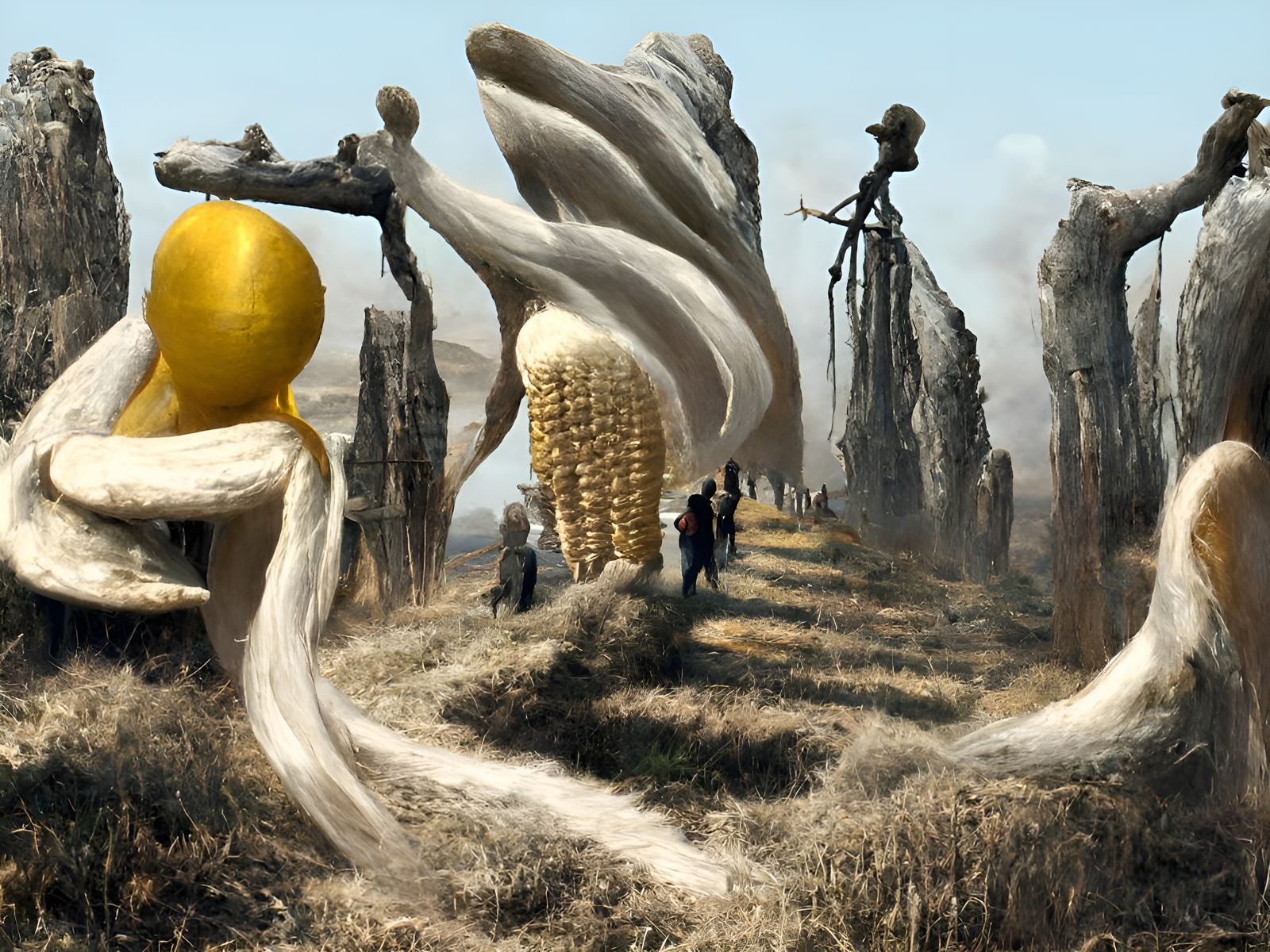 Corn Cob World Walker on Golden Arch