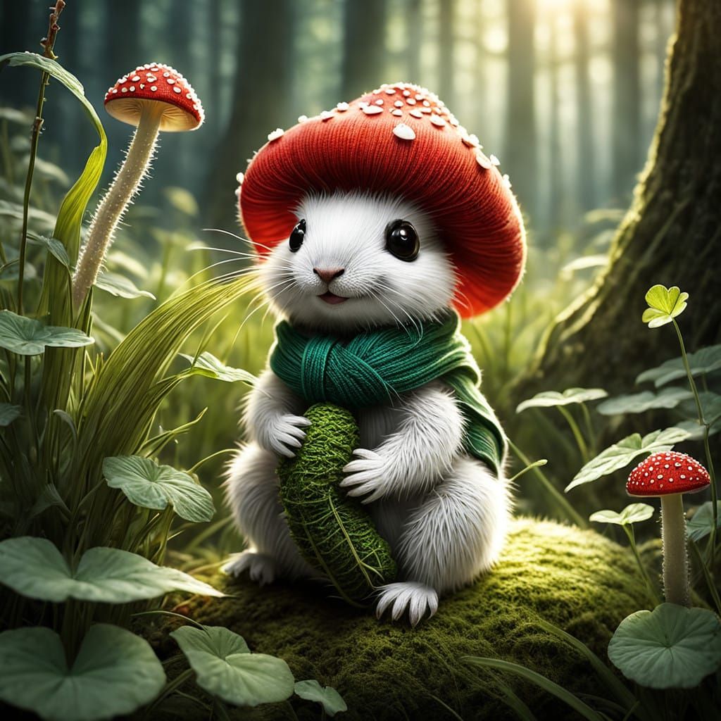 Whimsical Forest Charm, in Watercolor Style