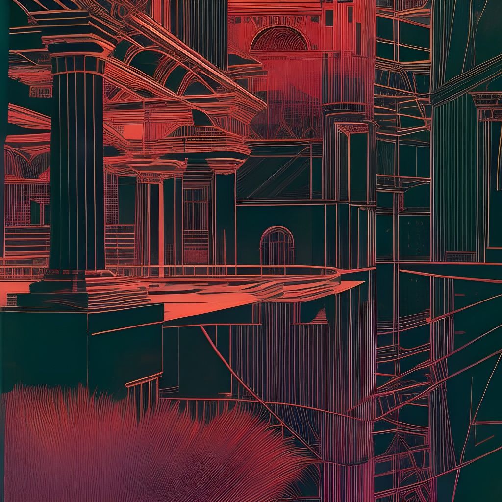 Fantastic Architecture in Ornate Illustration Style