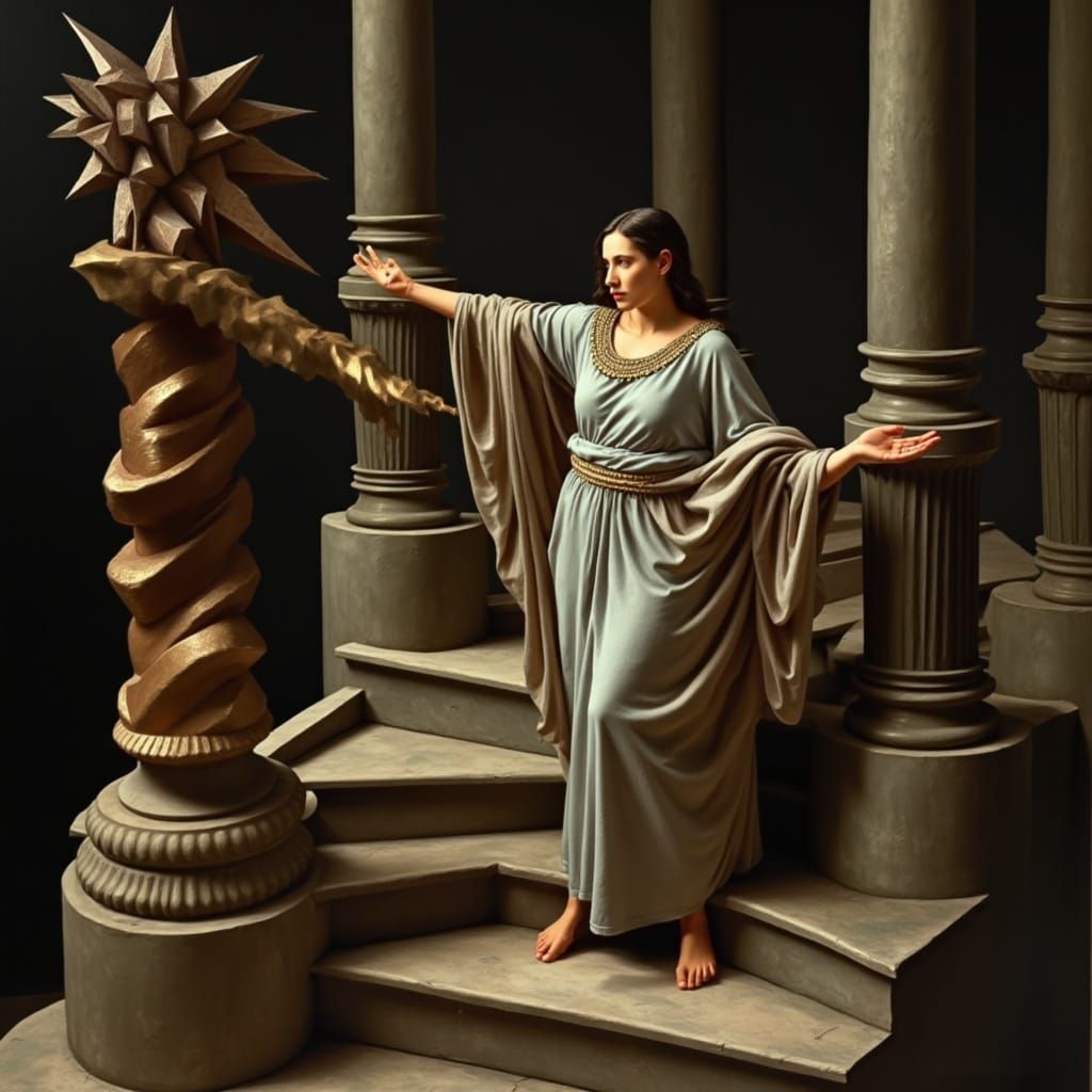 Serene Oracle Unleashes Cubist Wave of Power