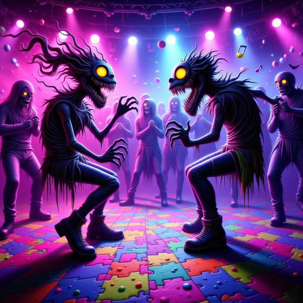 Undead Dance-Off at the Ghoulish Prom