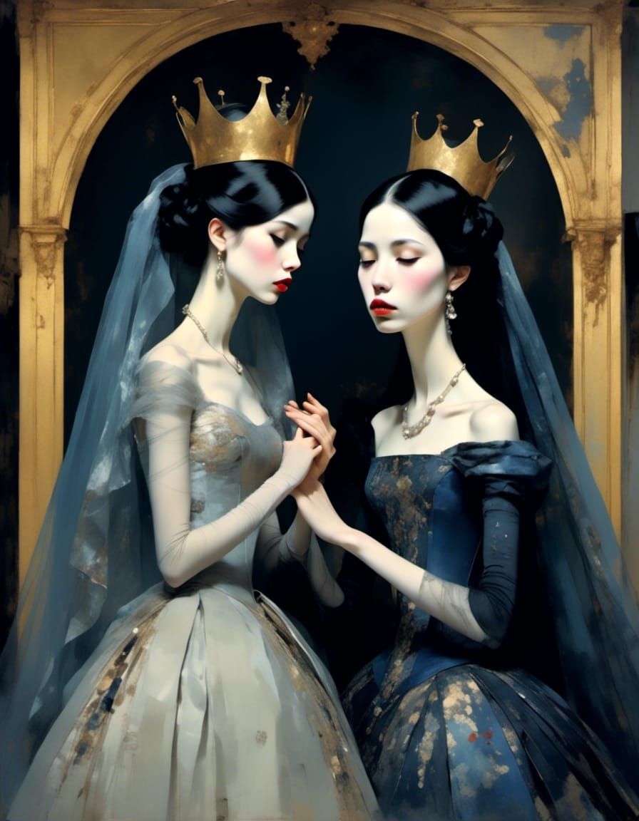 Fairytale Crowns: Pre-Raphaelite Painting in Modigliani Styl...