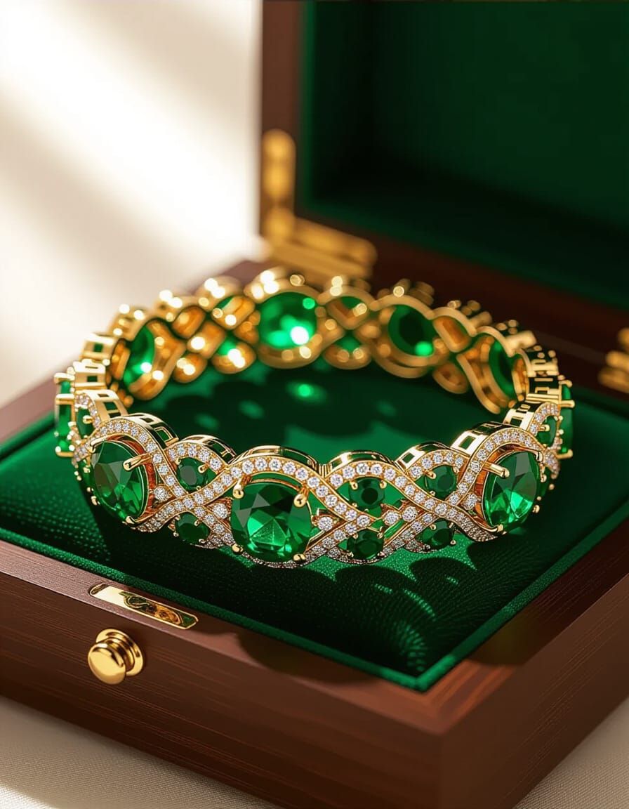 Regal Emerald and Diamond Bangle Luxury