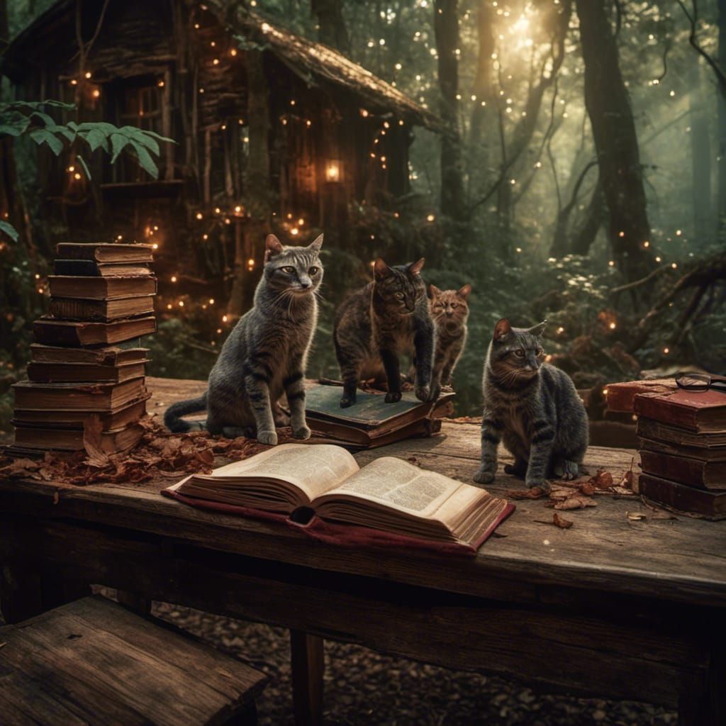 Florida Cabin With Books and Six-Toed Cats