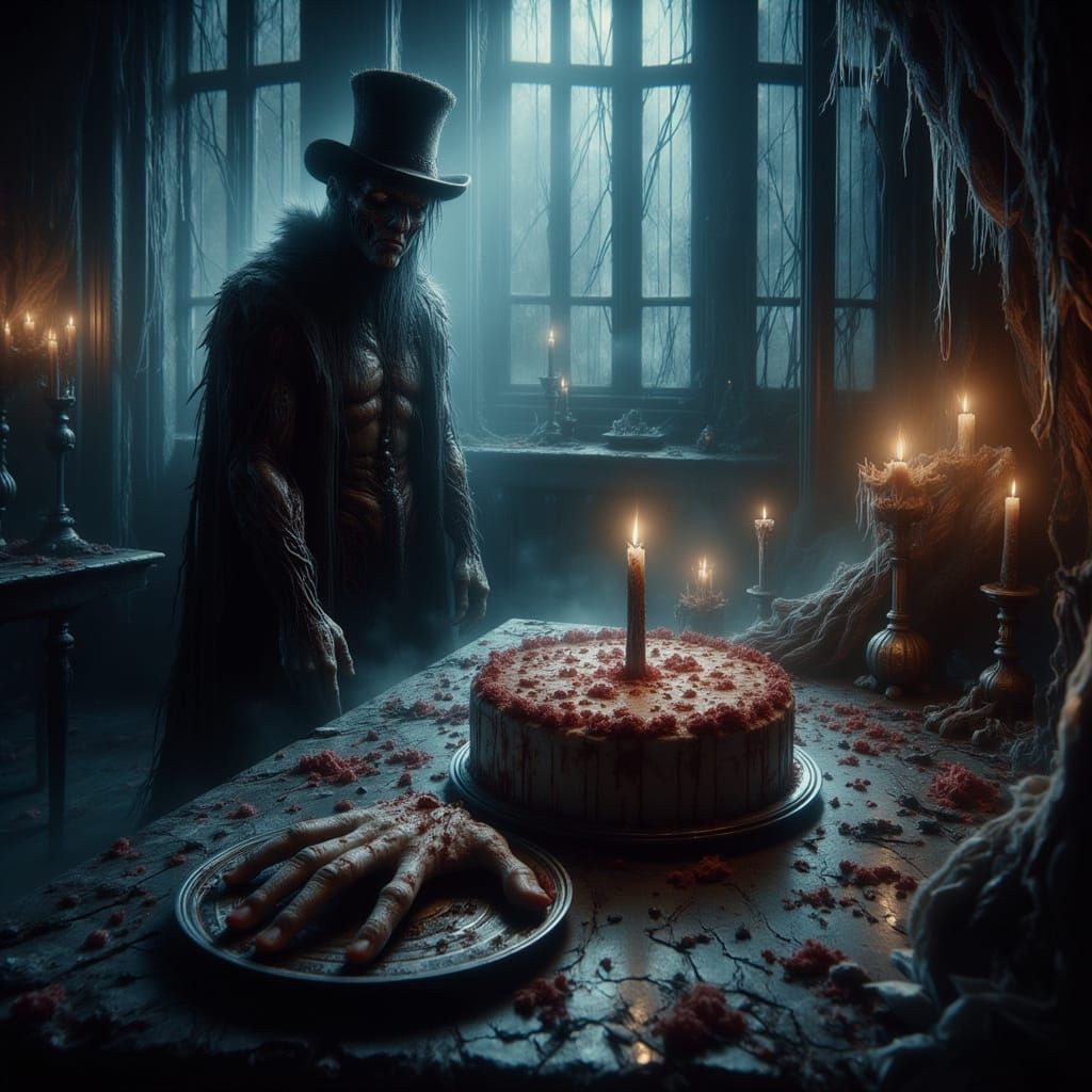 Gothic Horror Halloween Party Mansion Interior