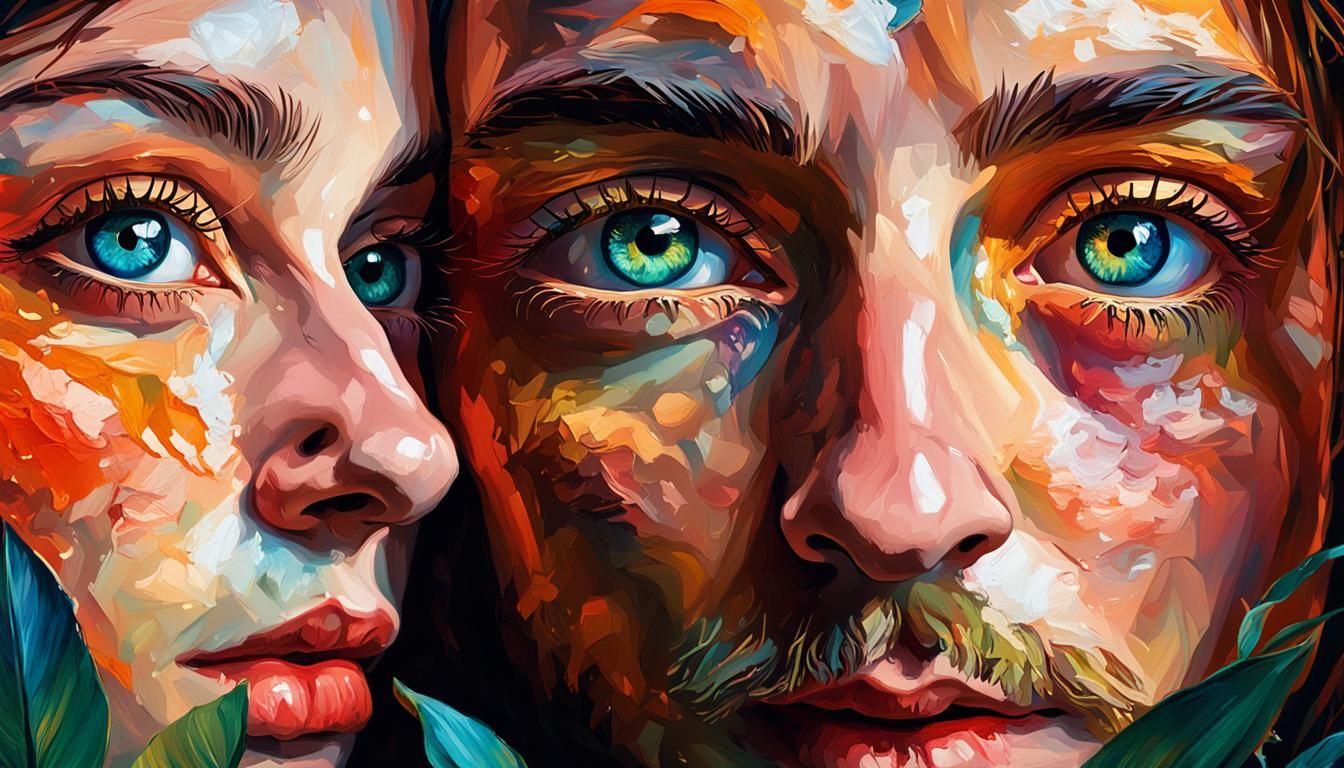 Detailed Eyes Portrait in Hyperrealistic Painting Style
