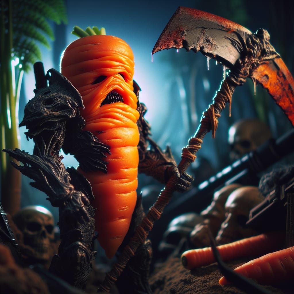 Carrot Warrior in Dystopian Jungle Safari