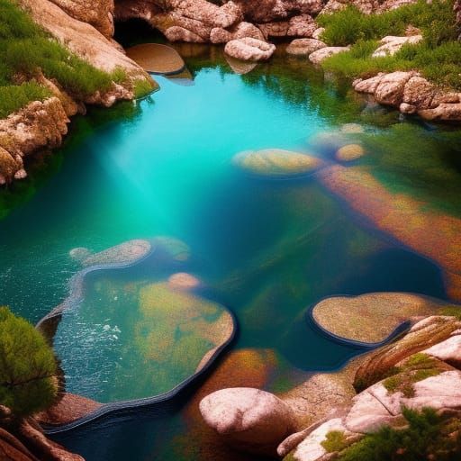 Secret Mountain Swimming Hole in Photorealistic HD