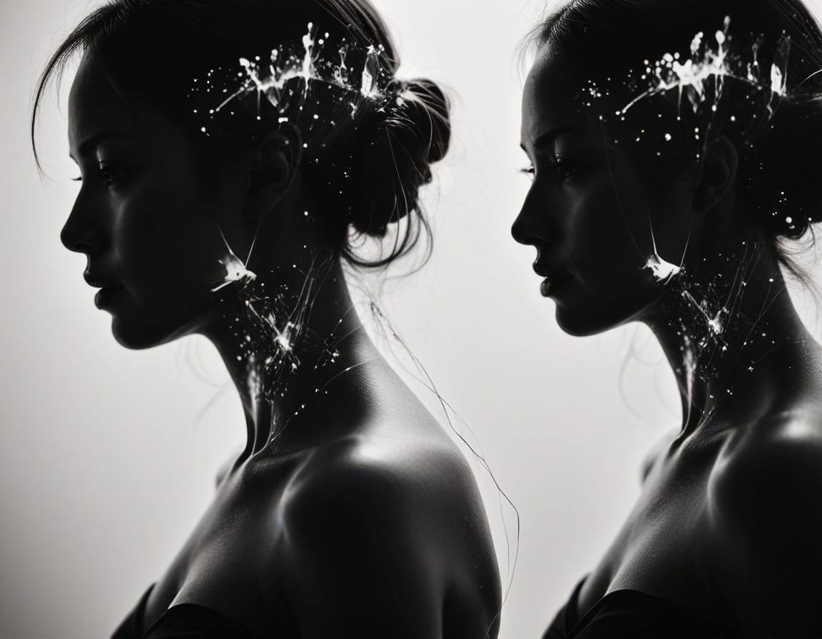 Abstract Double Exposure Macro Bodyscape