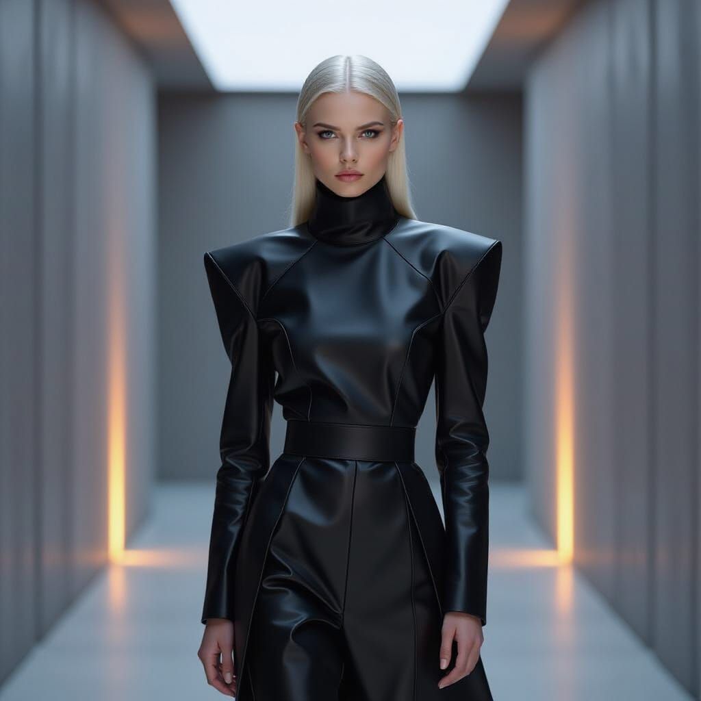 Striking Model in Ultra-Modern Minimalist Setting