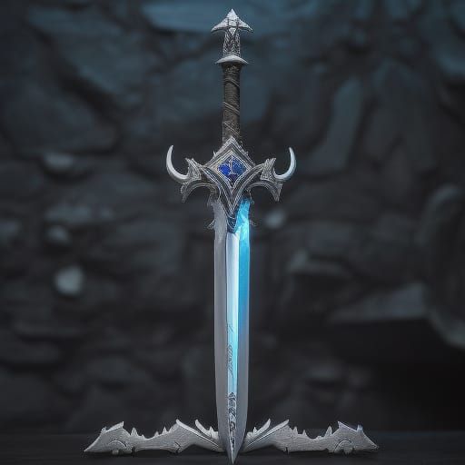 Majestic Frostmourne Sword from WarCraft in 8K