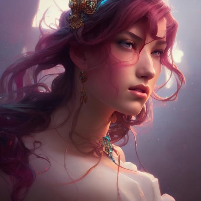 Princess Portrait in Hyperdetailed Digital Art Style