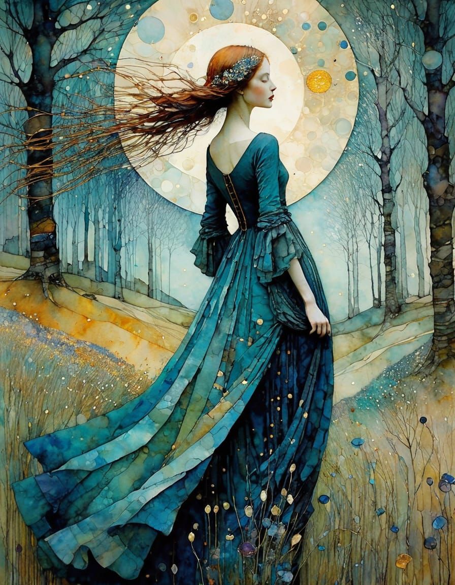 Beautiful Encaustic Painting Masterpiece in Intricately Deta...