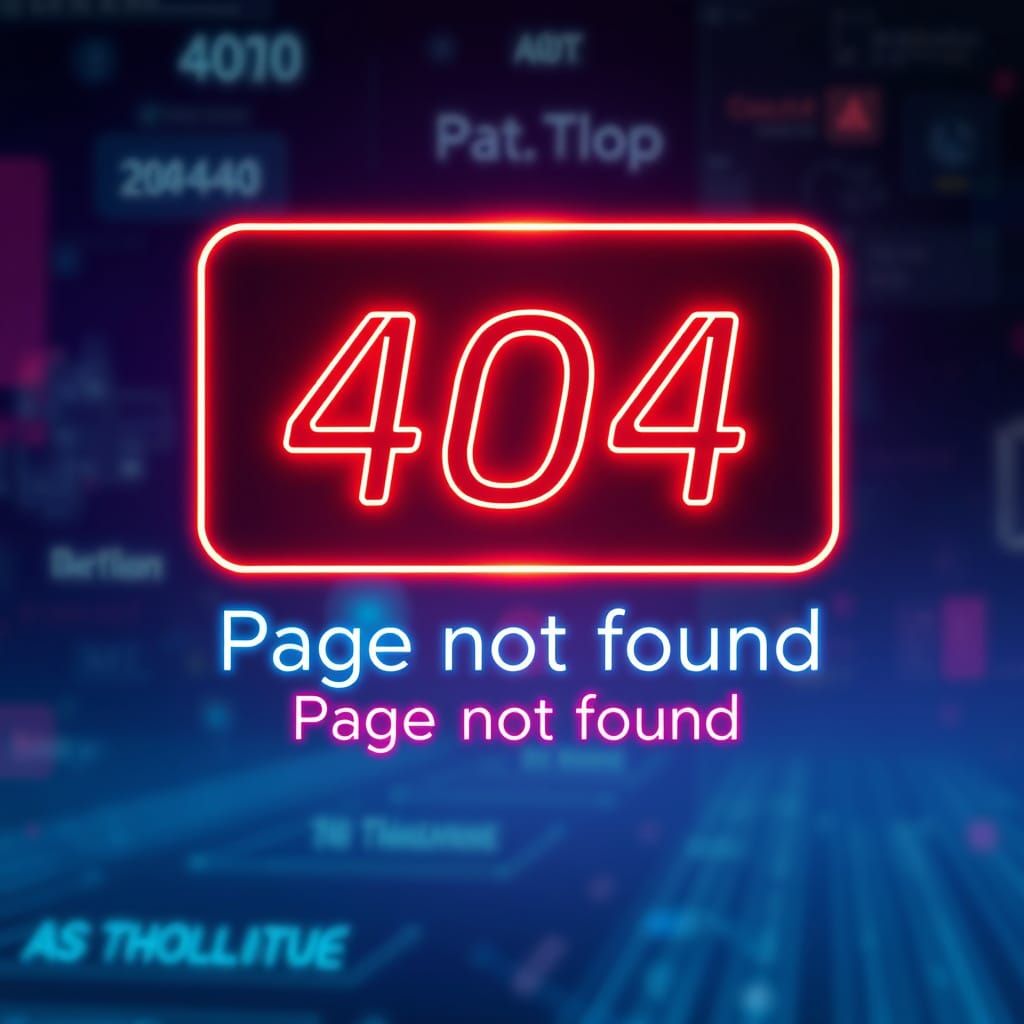 Neon Sign in Cyberpunk Style with Glowing Text