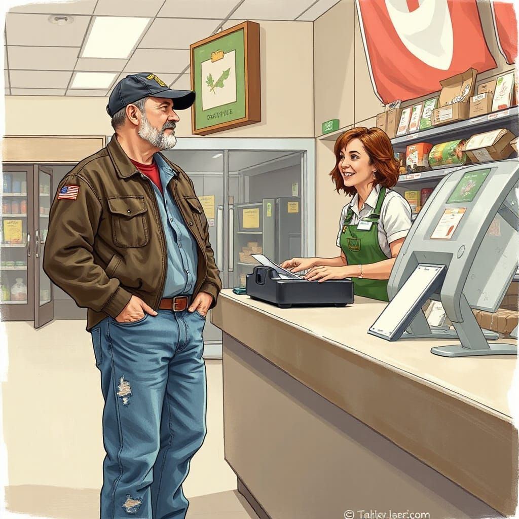 Veteran's Gratitude: A Heartwarming Supermarket Scene