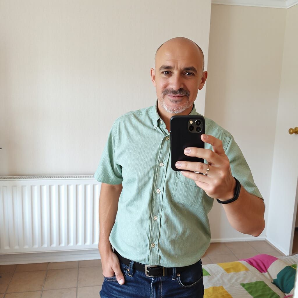 Casual Selfie Portrait of a Distinguished Man