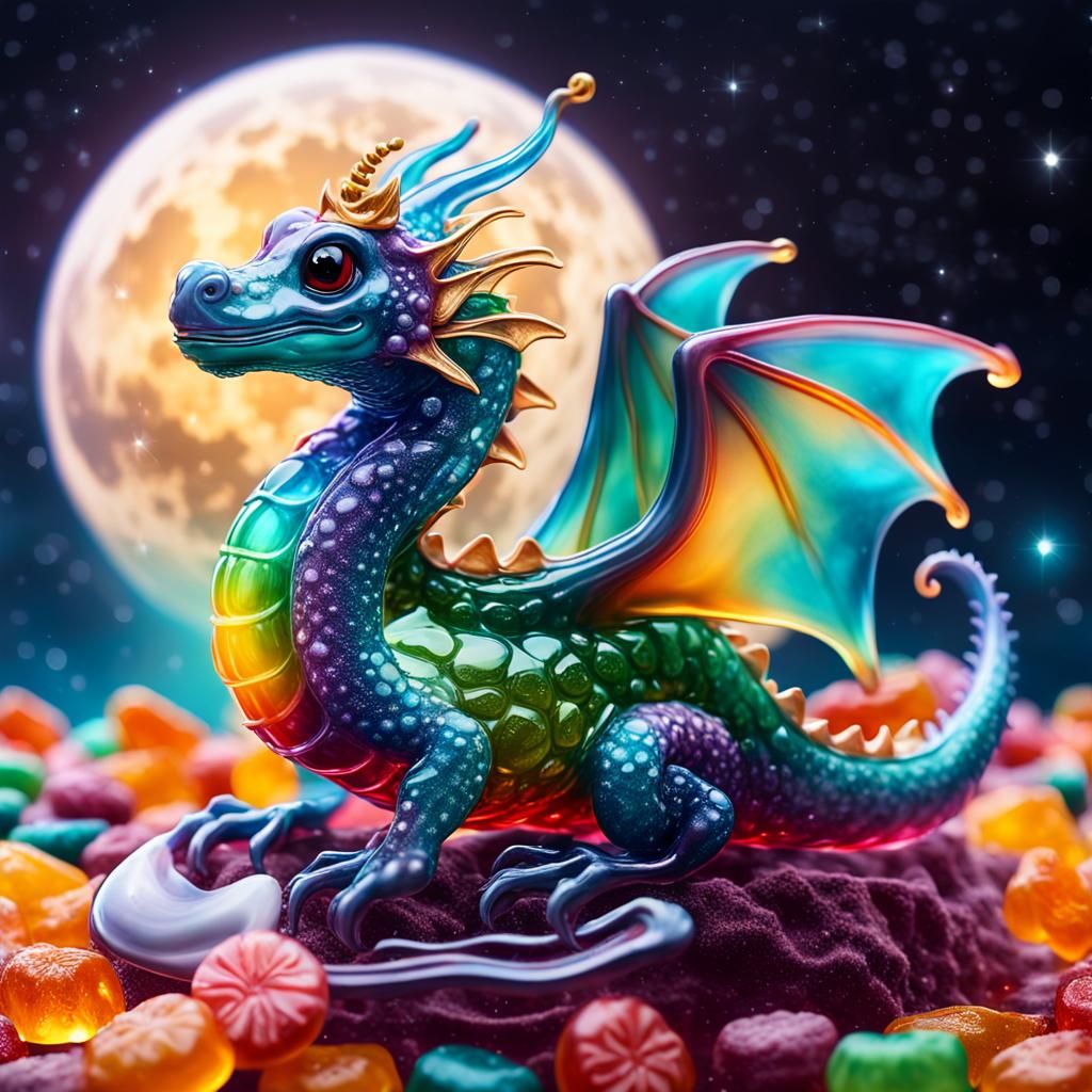 Candy Dragon in Fantasy Wizarding World