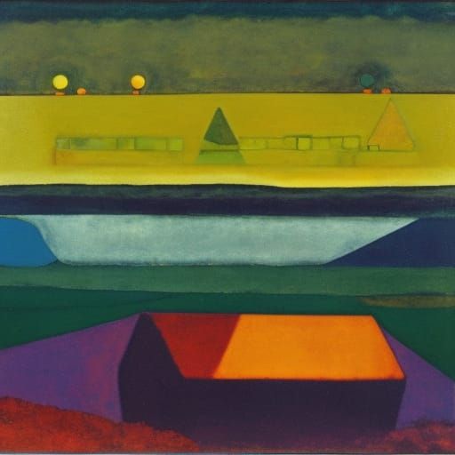 Surreal Clay Figures and Wagon, in Expressionist Style