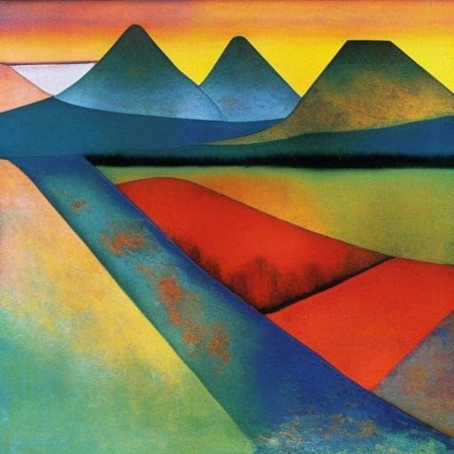 Surreal Scene with Gods and Veal Wagon in Detailed CGI