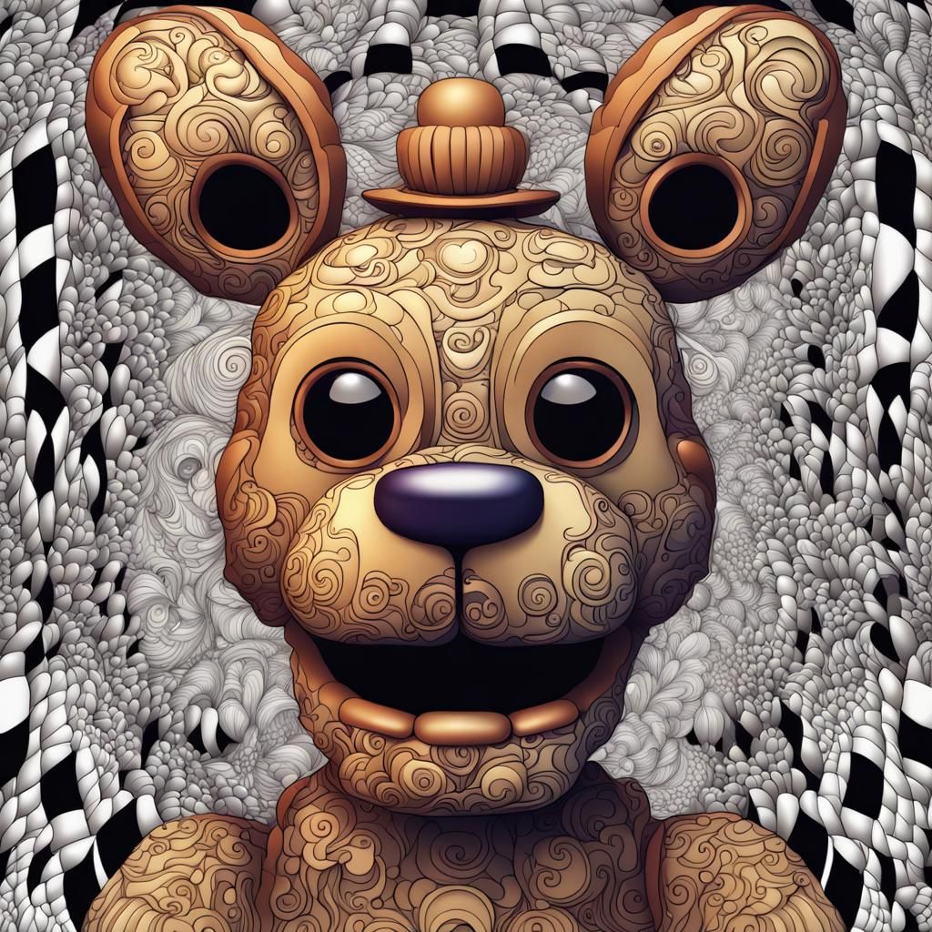 Abstract Vector Fractal with 3D Shading